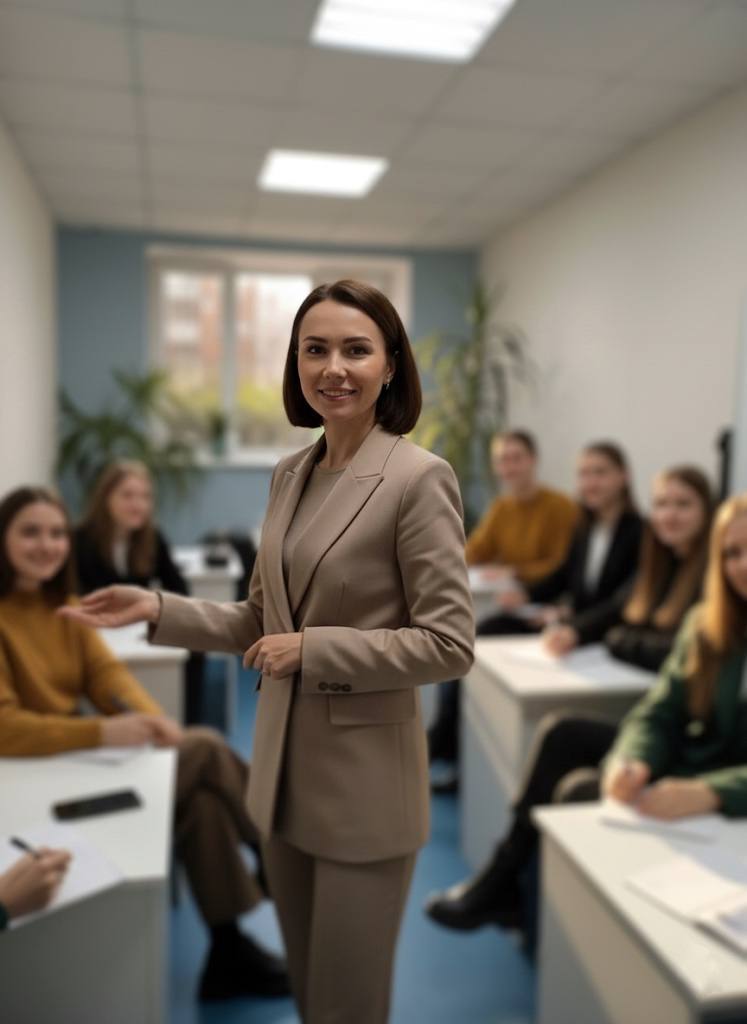 Преподаватель ведёт занятие